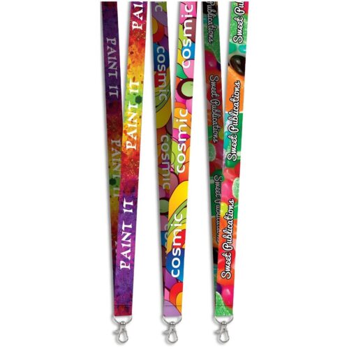 Snap Hook Clip Sublimation Satin Lanyard - Double Sided Print